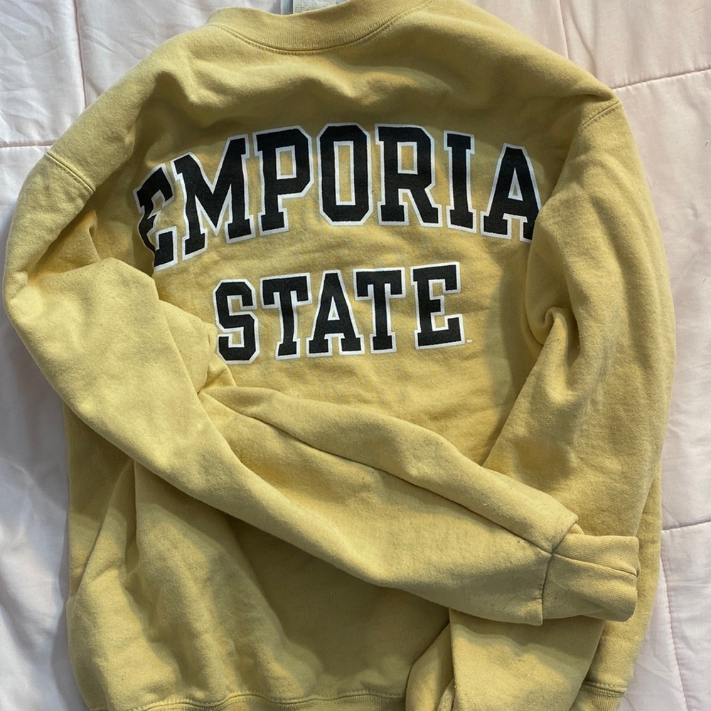 Women’s Emporia State University Sweatshirt size Small Championship Yellow